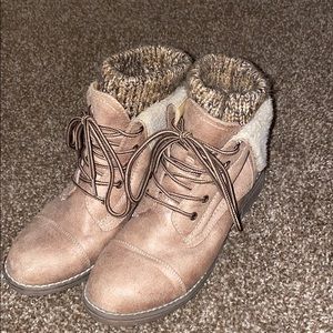 Beige Ankle Boots